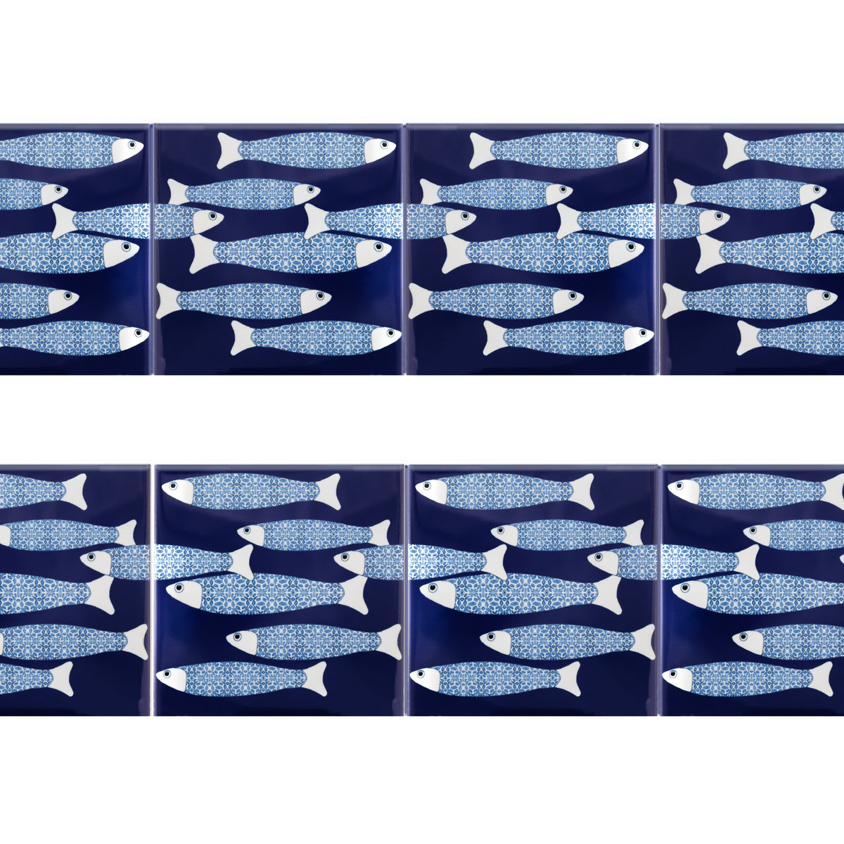 Ocean Shoal Border tile - Navy Blue – DoodlePippin